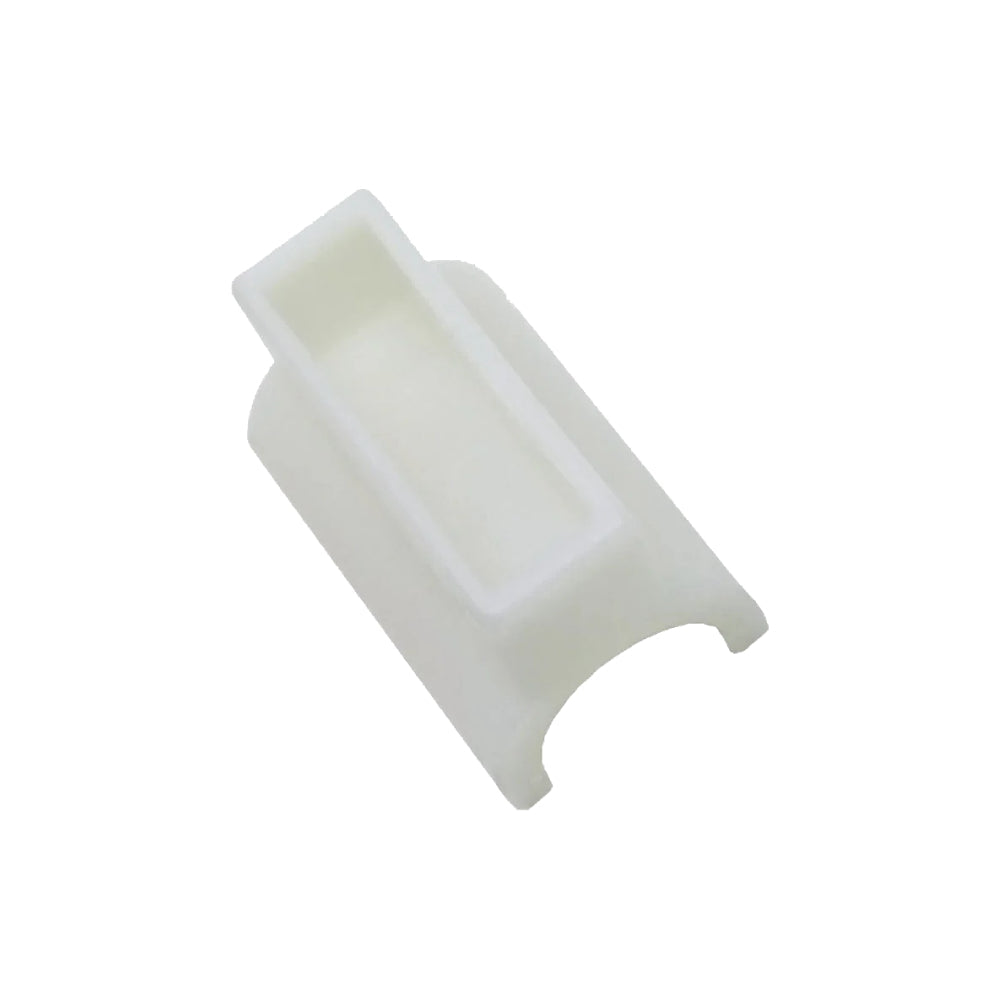 White Delrin Bow Slat Rail Socket Image 1
