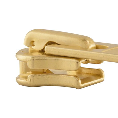 YKK® #10 Brass Single-Pull Locking Zipper Slider Image 2