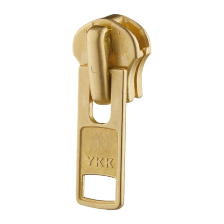 YKK® #10 Brass Single-Pull Locking Zipper Slider Image 1