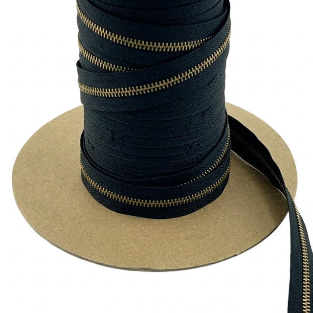YKK® #4 Brass Zipper Chain Image 1